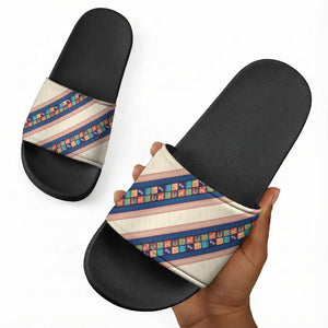 Zimbabwe Heritage Slide Sandals Screen Print Animals Motif