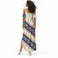Zimbabwe Heritage Summer Maxi Dress Screen Print Animals Motif