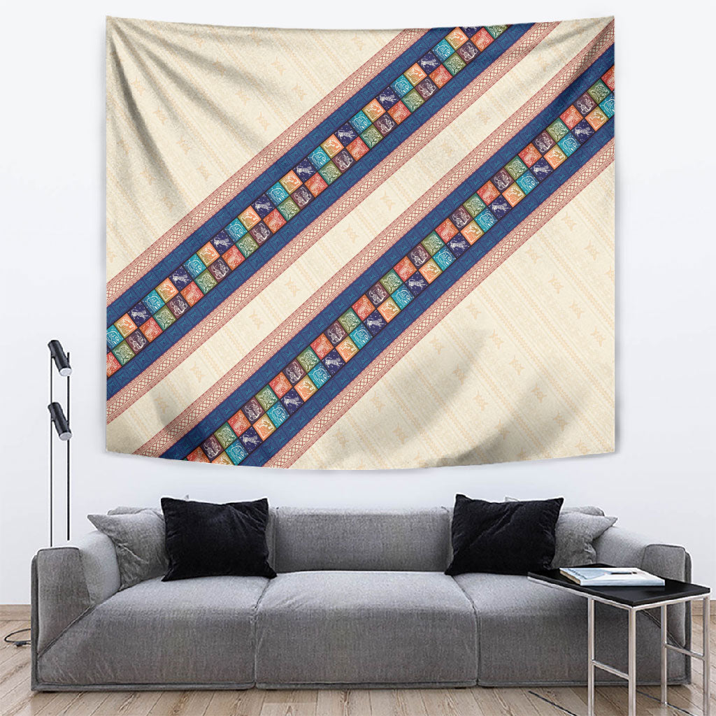 Zimbabwe Heritage Tapestry Screen Print Animals Motif
