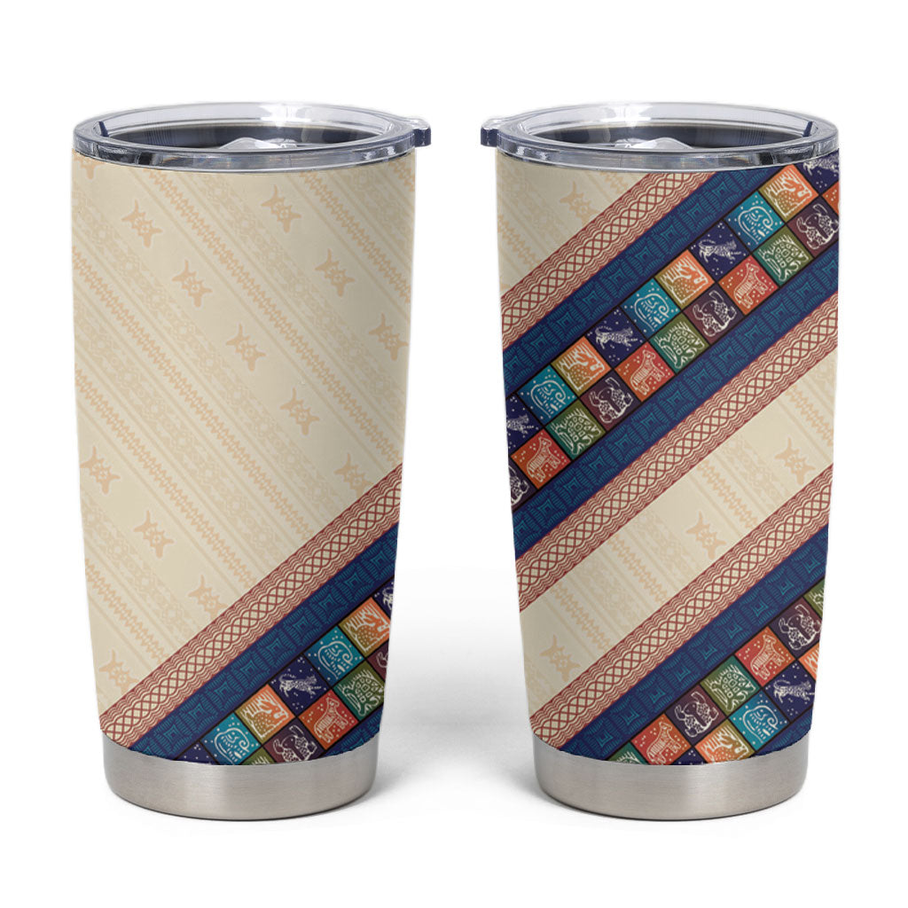 Zimbabwe Heritage Tumbler Cup Screen Print Animals Motif