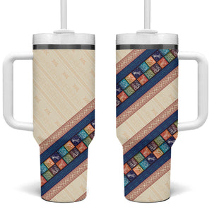 Zimbabwe Heritage Tumbler With Handle Screen Print Animals Motif