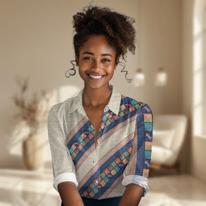 Zimbabwe Heritage Women Casual Shirt Screen Print Animals Motif