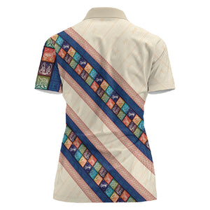 Zimbabwe Heritage Women Polo Shirt Screen Print Animals Motif
