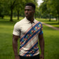 Zimbabwe Heritage Zipper Polo Shirt Screen Print Animals Motif