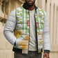 Custom Ivory Coast Heritage Elephants Never Fall Bomber Puffer Jacket