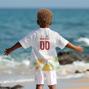 Custom Ivory Coast Heritage Elephants Never Fall Kid Hawaiian Shirt