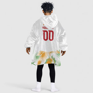 Custom Ivory Coast Heritage Elephants Never Fall Kid Wearable Blanket Hoodie