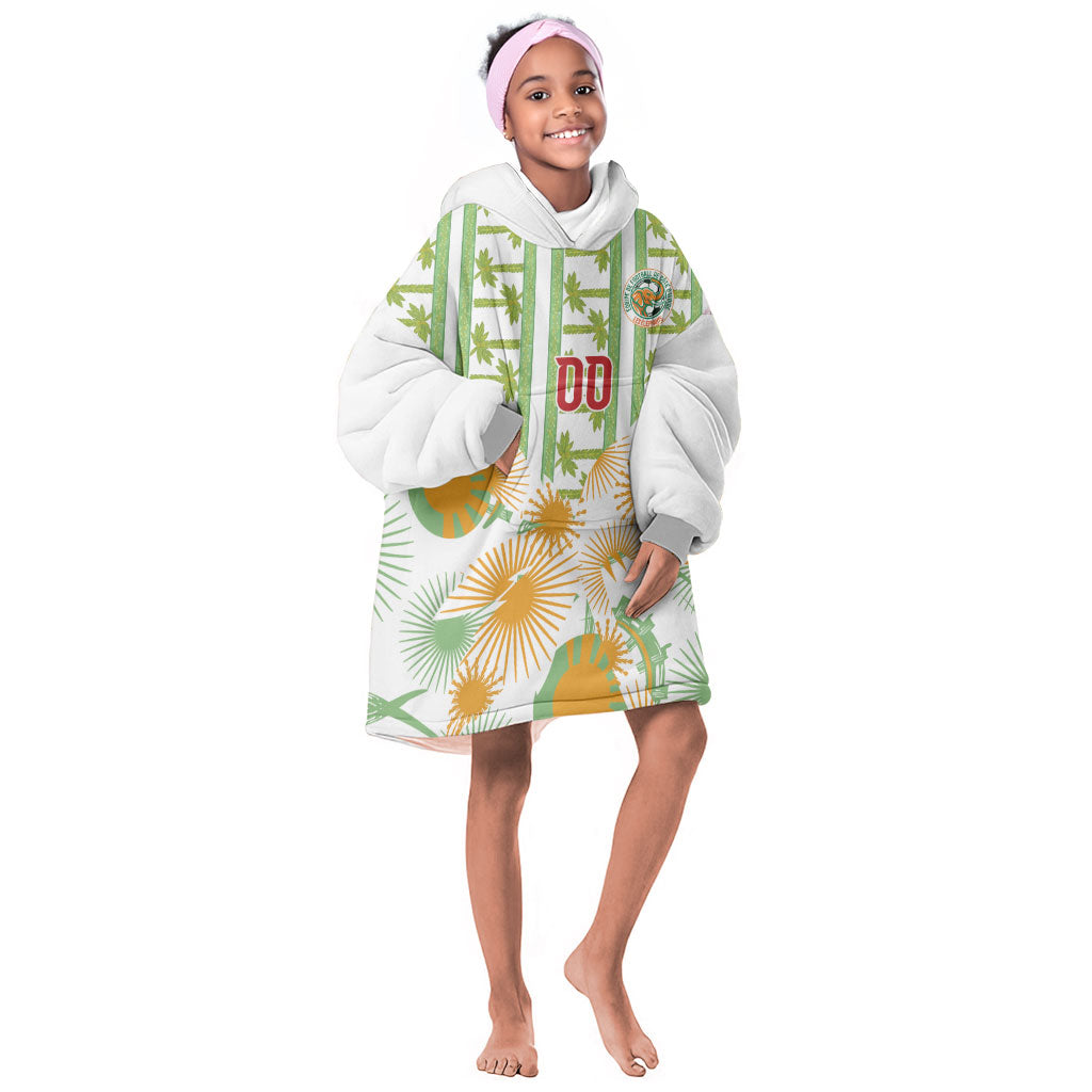 Custom Ivory Coast Heritage Elephants Never Fall Kid Wearable Blanket Hoodie