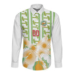 Custom Ivory Coast Heritage Elephants Never Fall Long Sleeve Button Shirt