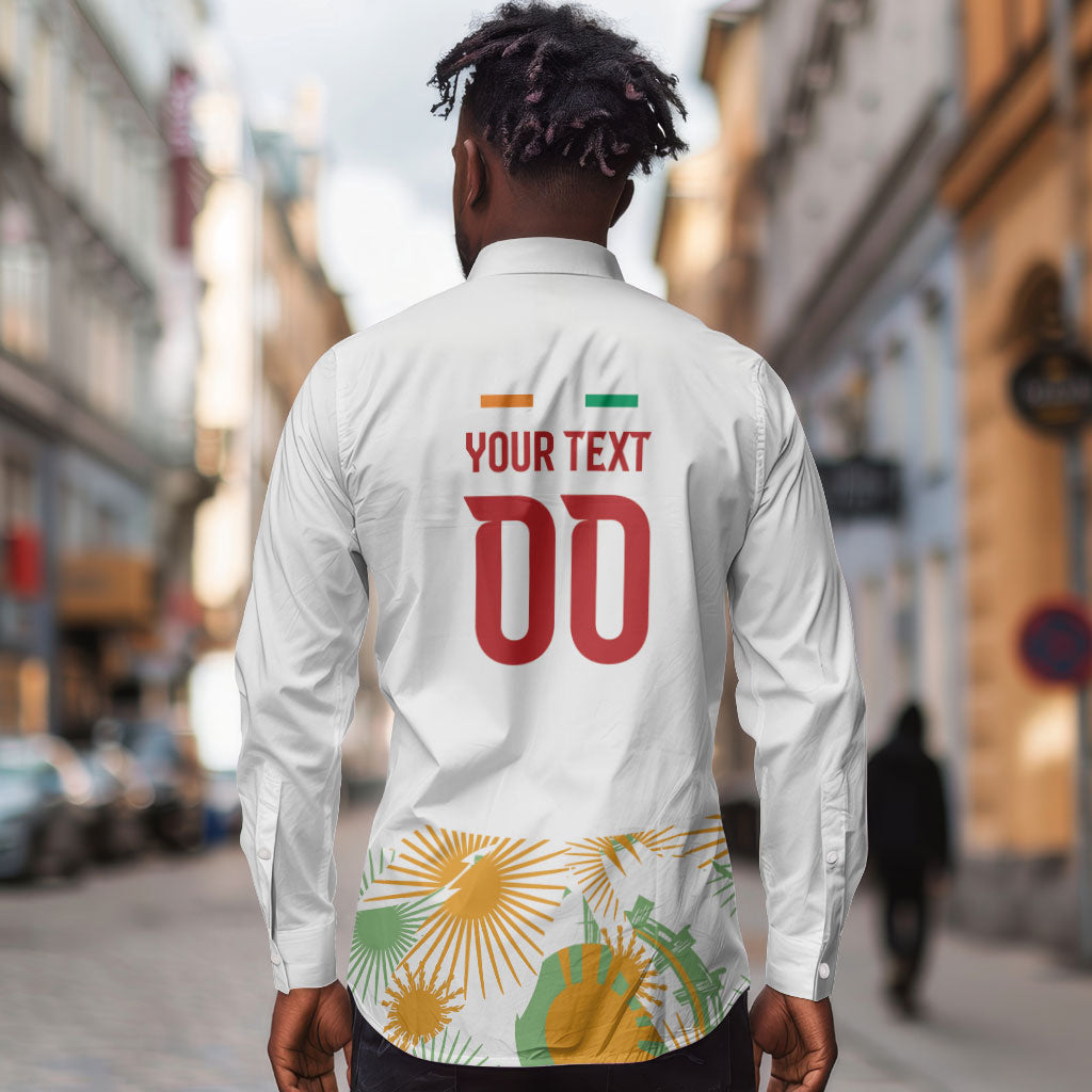 Custom Ivory Coast Heritage Elephants Never Fall Long Sleeve Button Shirt