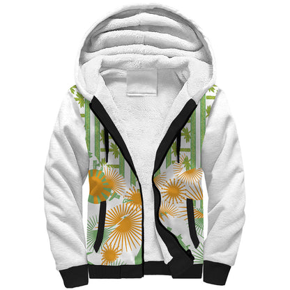 Custom Ivory Coast Heritage Elephants Never Fall Sherpa Hoodie