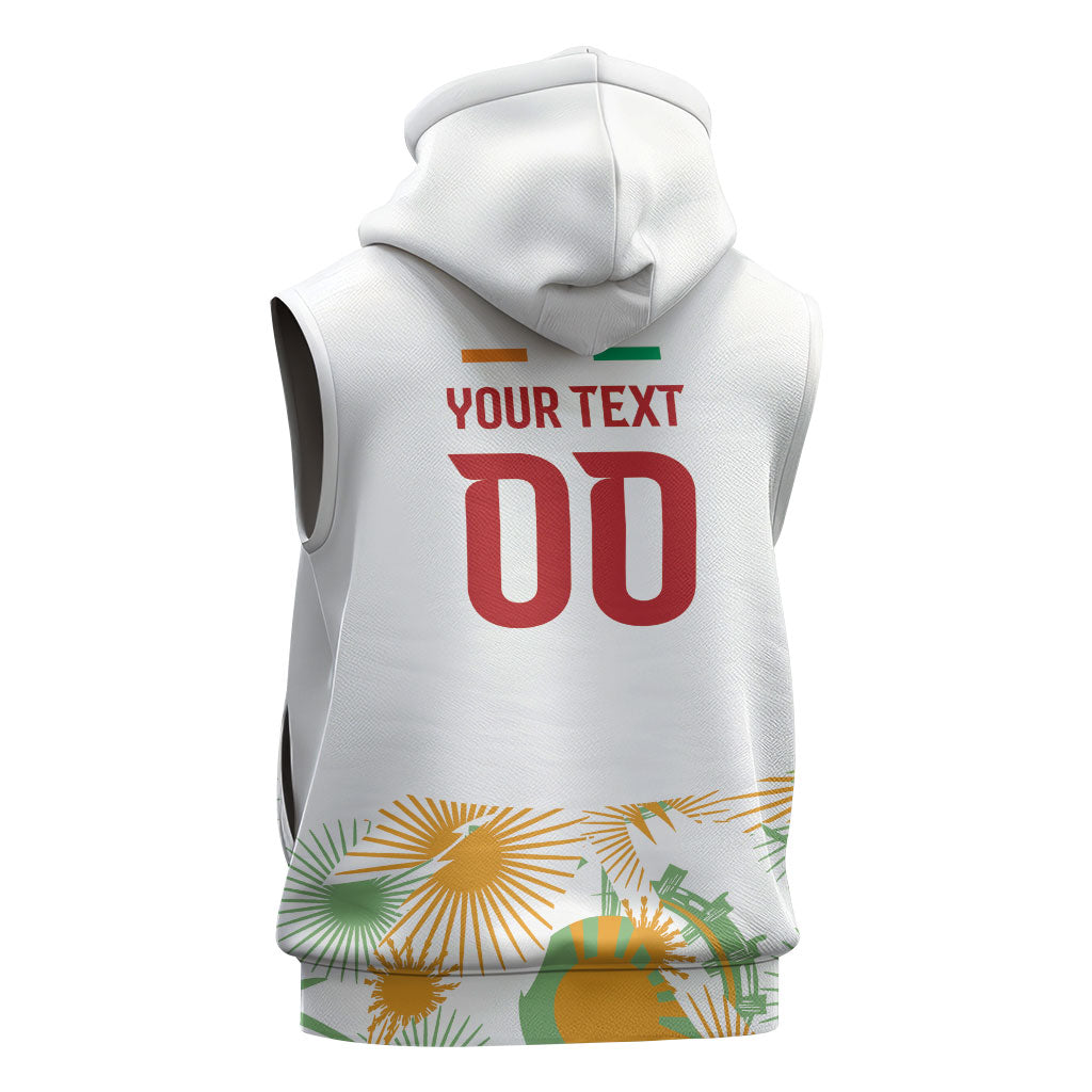Custom Ivory Coast Heritage Elephants Never Fall Sleeveless Hoodie