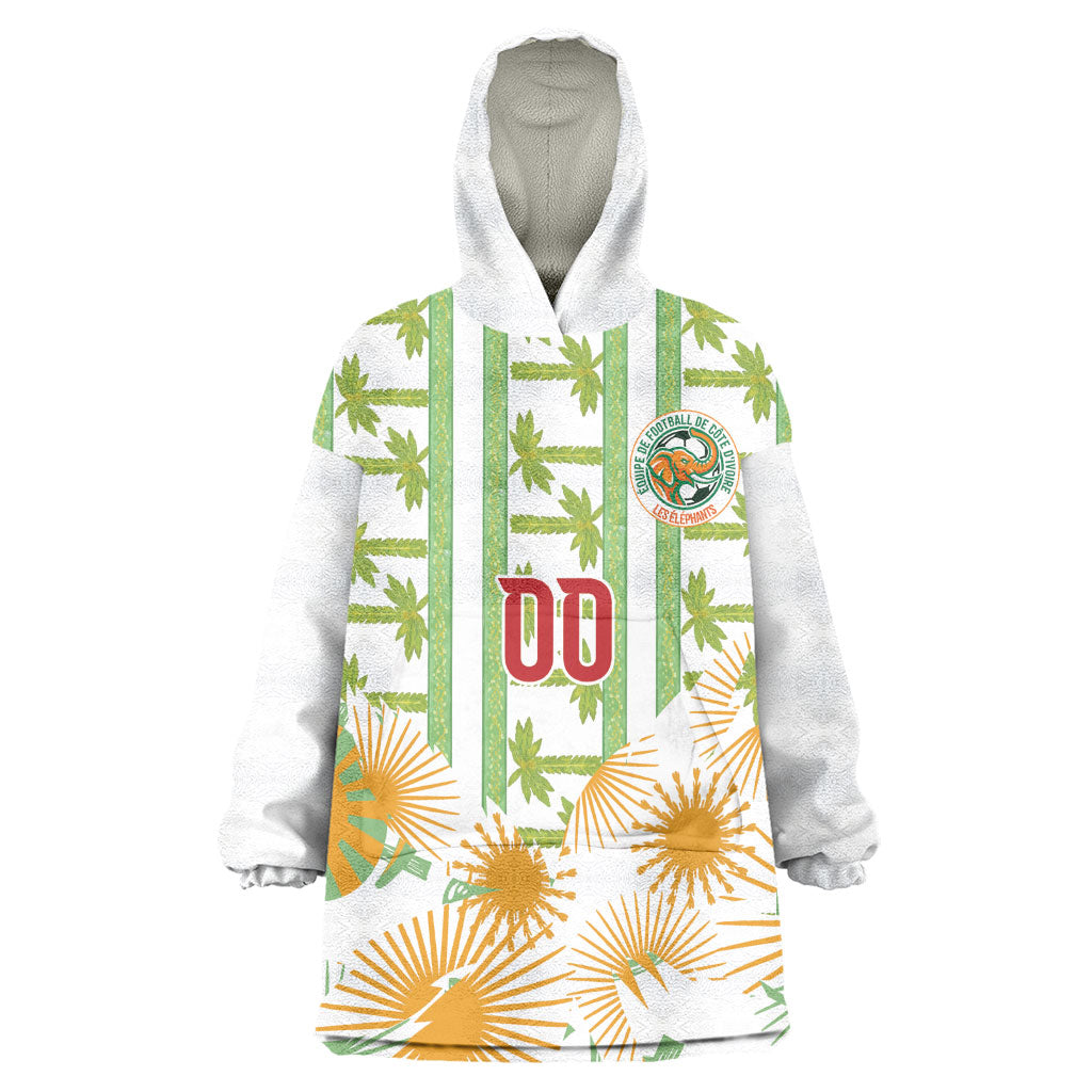 Custom Ivory Coast Heritage Elephants Never Fall Wearable Blanket Hoodie