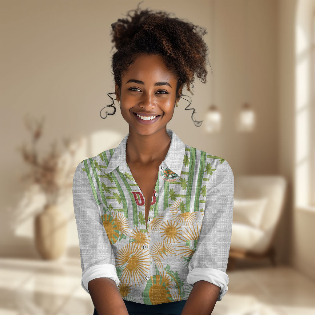 Custom Ivory Coast Heritage Elephants Never Fall Women Casual Shirt