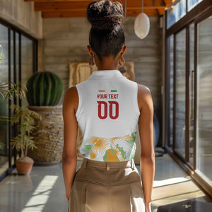 Custom Ivory Coast Heritage Elephants Never Fall Women Sleeveless Polo Shirt