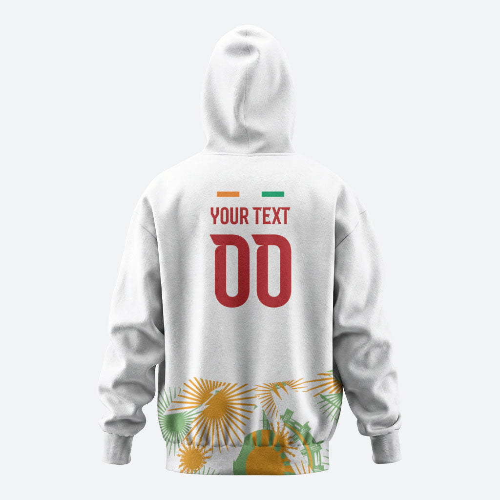 Custom Ivory Coast Heritage Elephants Never Fall Zip Hoodie