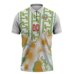 Custom Ivory Coast Heritage Elephants Never Fall Zipper Polo Shirt