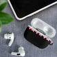 African Adenium Multiflorum Flowers AirPods Case with Kente Style