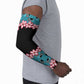 African Adenium Multiflorum Flowers Arm Sleeves with Kente Style