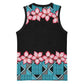 African Adenium Multiflorum Flowers Basketball Jersey with Kente Style - African Pride