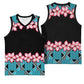 African Adenium Multiflorum Flowers Basketball Jersey with Kente Style - African Pride