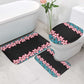 African Adenium Multiflorum Flowers Bathroom Set with Kente Style