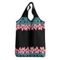 African Adenium Multiflorum Flowers Grocery Bag with Kente Style