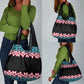 African Adenium Multiflorum Flowers Grocery Bag with Kente Style
