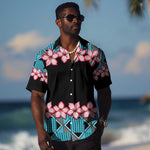 African Adenium Multiflorum Flowers Hawaiian Shirt with Kente Style