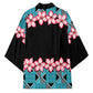 African Adenium Multiflorum Flowers Kimono with Kente Style
