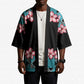 African Adenium Multiflorum Flowers Kimono with Kente Style