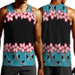 African Adenium Multiflorum Flowers Men Tank Top with Kente Style