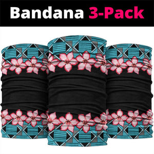 African Adenium Multiflorum Flowers Neck Gaiter Kente Style LT9