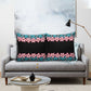 African Adenium Multiflorum Flowers Pillow Cover with Kente Style