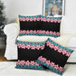 African Adenium Multiflorum Flowers Pillow Cover with Kente Style