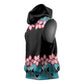African Adenium Multiflorum Flowers Sleeveless Hoodie with Kente Style - African Pride