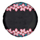 African Adenium Multiflorum Flowers Spare Tire Cover with Kente Style