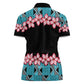 African Adenium Multiflorum Flowers Women Polo Shirt with Kente Style