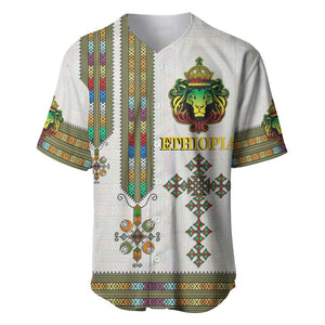 Personalized Ethiopia Lion Of Judah Baseball Jersey Tibeb Style