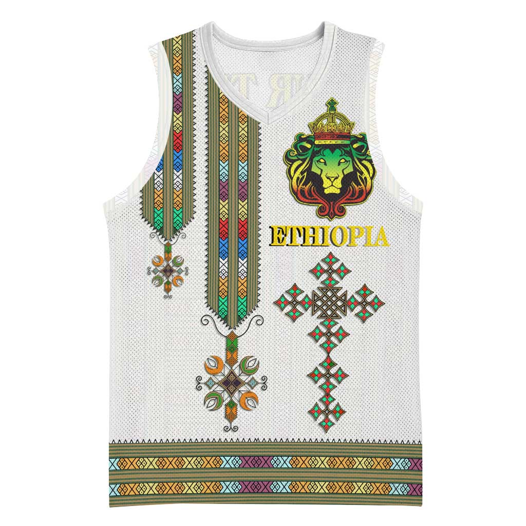 Personalized Ethiopia Lion Of Judah Basketball Jersey Tibeb Style - African Pride