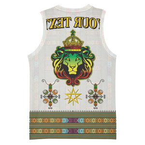 Personalized Ethiopia Lion Of Judah Basketball Jersey Tibeb Style - African Pride