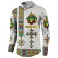 Personalized Ethiopia Lion Of Judah Button Sweatshirt Tibeb Style