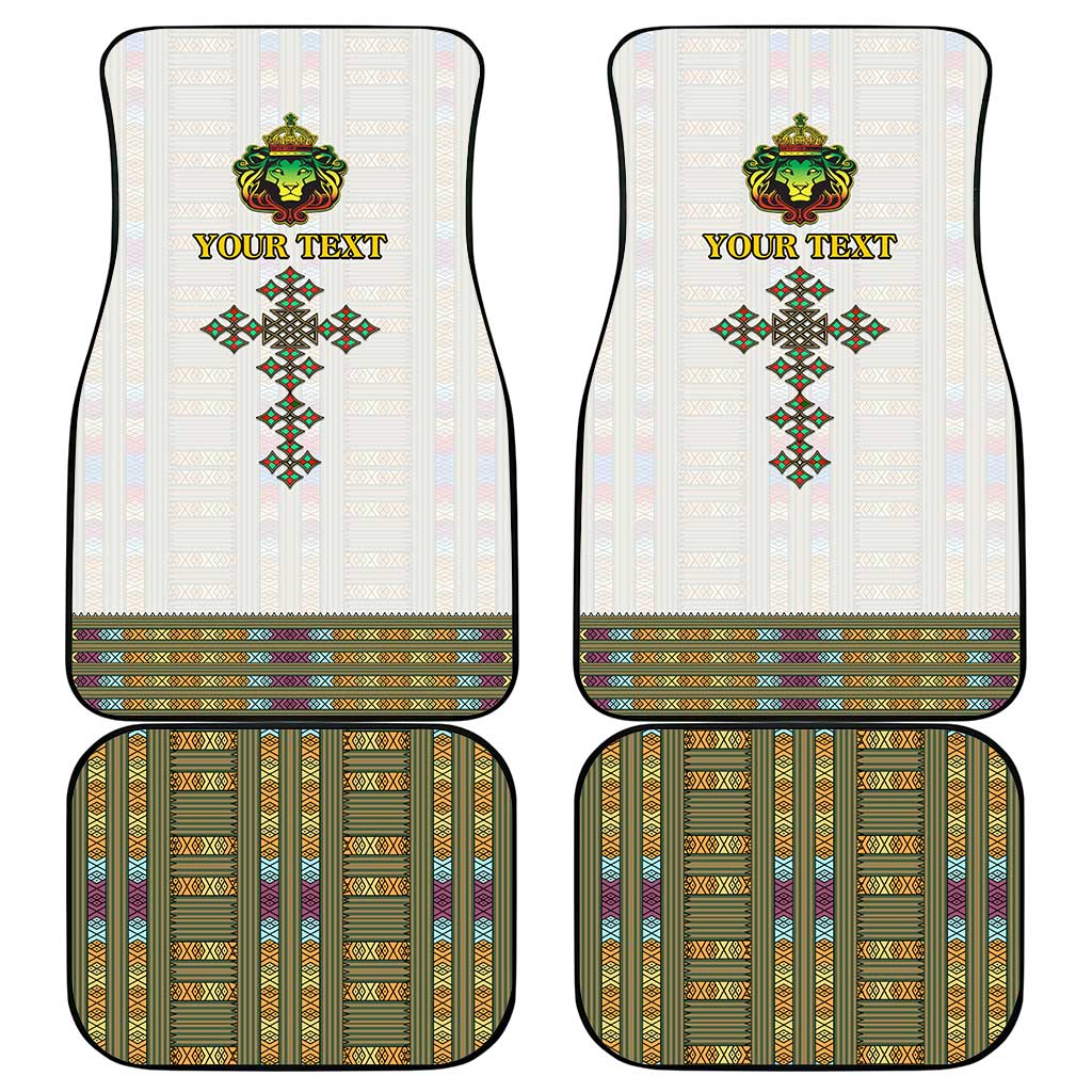 Personalized Ethiopia Lion Of Judah Car Mats Tibeb Style