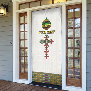 Personalized Ethiopia Lion Of Judah Door Cover Tibeb Style