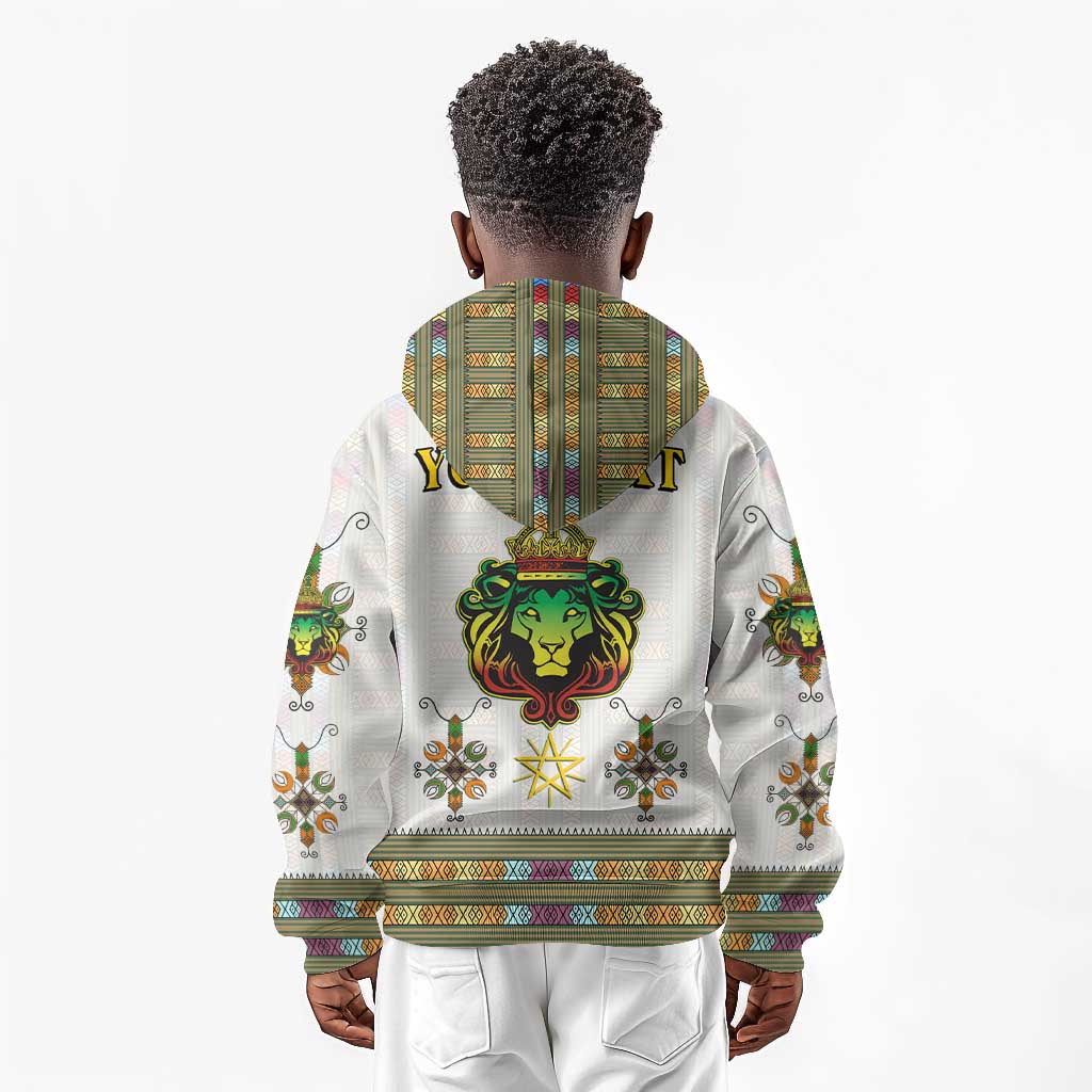 Personalized Ethiopia Lion Of Judah Kid Hoodie Tibeb Style