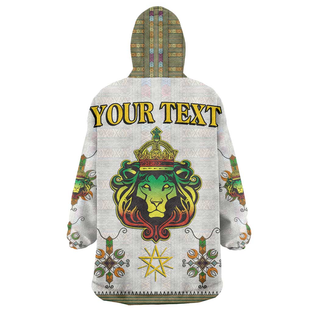 Personalized Ethiopia Lion Of Judah Kid Wearable Blanket Hoodie Tibeb Style