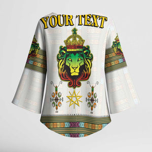 Personalized Ethiopia Lion Of Judah Kimono Sleeve Blouse Tibeb Style