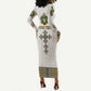Personalized Ethiopia Lion Of Judah Long Sleeve Bodycon Dress Tibeb Style LT9