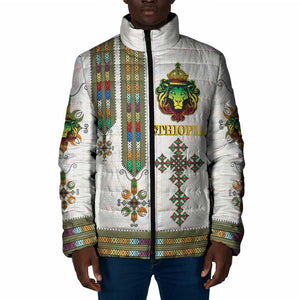 Personalized Ethiopia Lion Of Judah Padded Jacket Tibeb Style