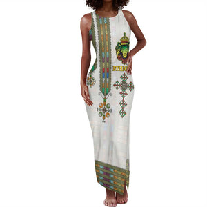 Personalized Ethiopia Lion Of Judah Tank Maxi Dress Tibeb Style